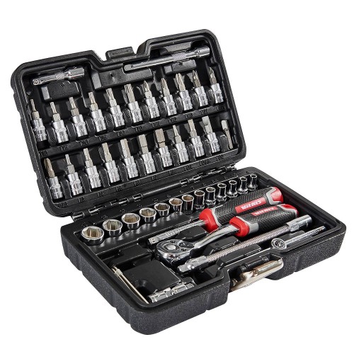 Набір головок торцевих з тріскачкою 1/4″ 46 предметів Vitals Master - фото 3
