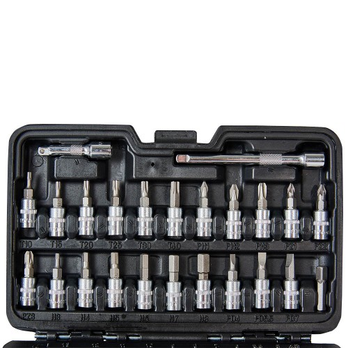 Набір головок торцевих з тріскачкою 1/4″ 46 предметів Vitals Master - фото 5