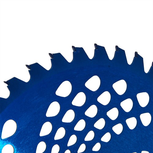 Ніж до мотокоси 40 зуб. (нерж.сталь) з гальванічним покриттям уп. Vitals Синій - фото 1 Ніж до мотокоси 40 зуб. (нерж.сталь) з гальванічним покриттям уп. Vitals Синій - фото 1