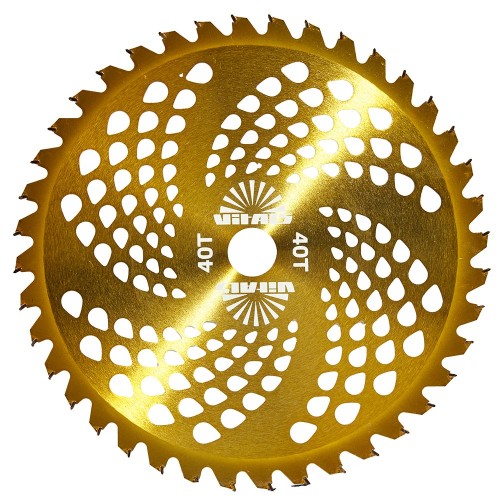 Ніж до мотокоси 40 зуб. (нерж.сталь) з гальванічним покриттям уп. Vitals Жовтий