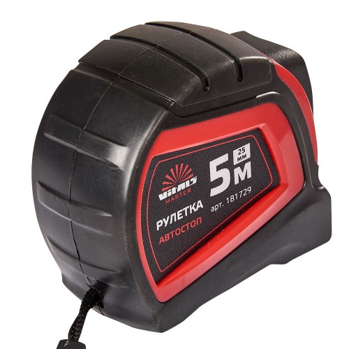Рулетка 5 м × 25 мм автостоп Vitals Master - фото 2